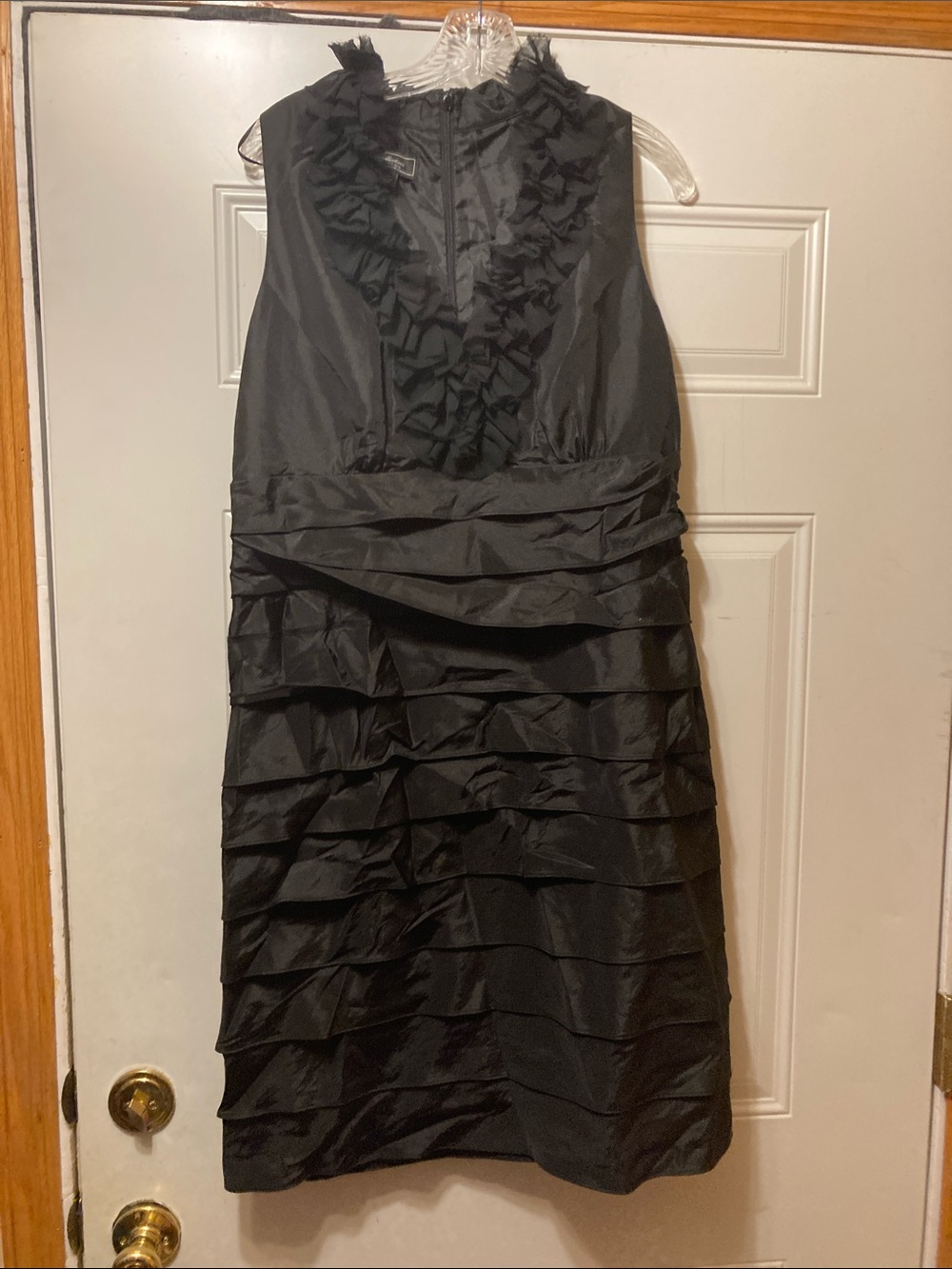 dressbarn Black Ruffle‎ Tiered Mini Dress 14